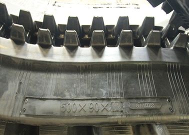 Yanmar 큰 하부 구조 고무 궤도 232kg는 90 Mm 까만 색깔을 거듭니다